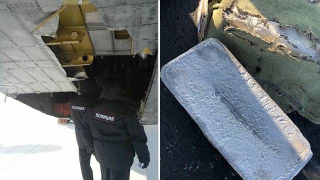 Russian plane carrying too much gold falls apart during takeoff scattering gold bars. 62151.jpeg