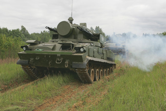 Tunguska self-propelled anti-aircraft system